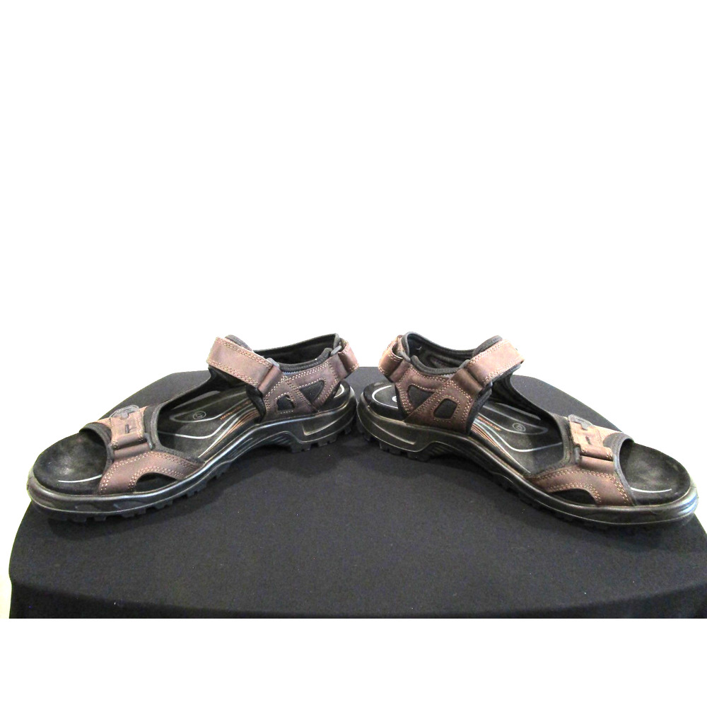 ECCO Yucatan Brown Leather Hiking Sport Sandals Men 47 EU/13 US - Picture 5 of 9